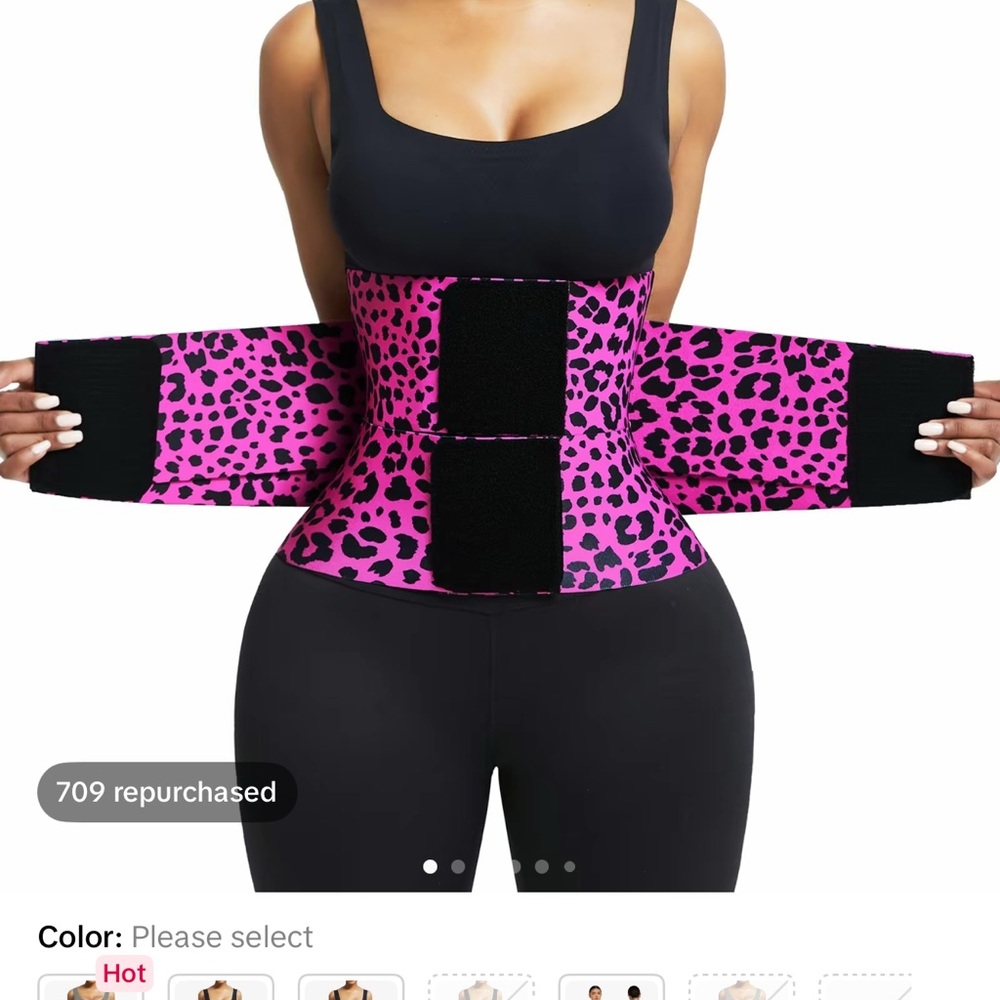 Pink Leopard Print Waist Trainer